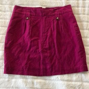 Banana Republic magenta linen skirt